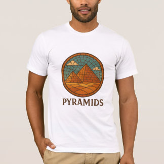 Pirâmides Retro Mosaicos da Camisa T do Egito