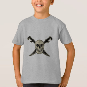 Pirata (Caveira) - Camisa T Básica Para Crianças