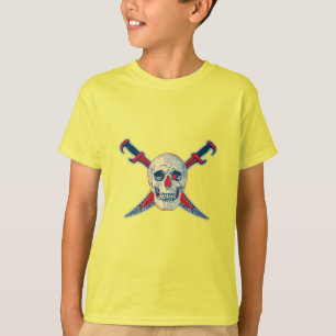 Pirata (Caveira) - Camisa T Básica Para Crianças