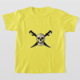 Pirata (Caveira) - Camisa T Básica Para Crianças