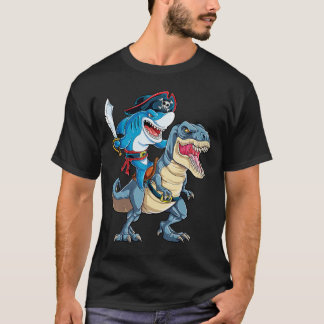 Pirata de Tubarão Dinossauro T rex T Camisa Jawsom