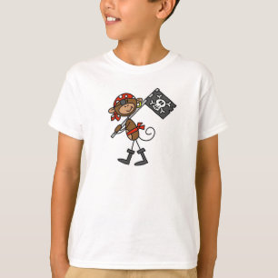 Pirata do macaco com camiseta e presentes da