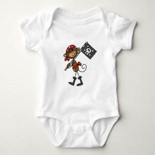 Pirata do macaco com camiseta e presentes da
