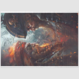 Pirata em um Papel Tecido Duelo Decoupage