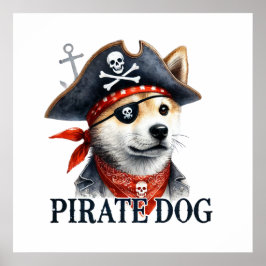 Pirata - Poster de Aquarela Digital