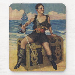 Pirata preto Mousepad de Douglas Fairbanks