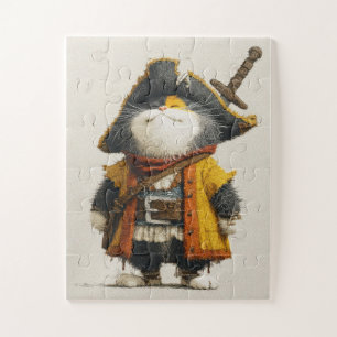 Pirata Whimsic Gato Quebra-cabeça