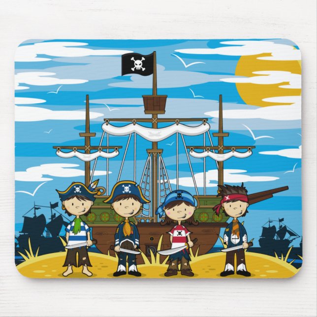 Piratas bonitos Mousepad (Frente)