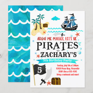 Piratas do convite de aniversário Pirata