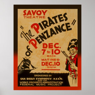 Piratas do poster 1938 de WPA do vintage de