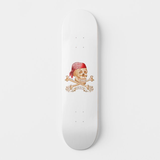 Pirate Skull Skateboard (Frente)