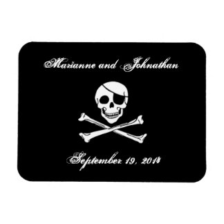 Pirate Wedding Salve o ímã de data