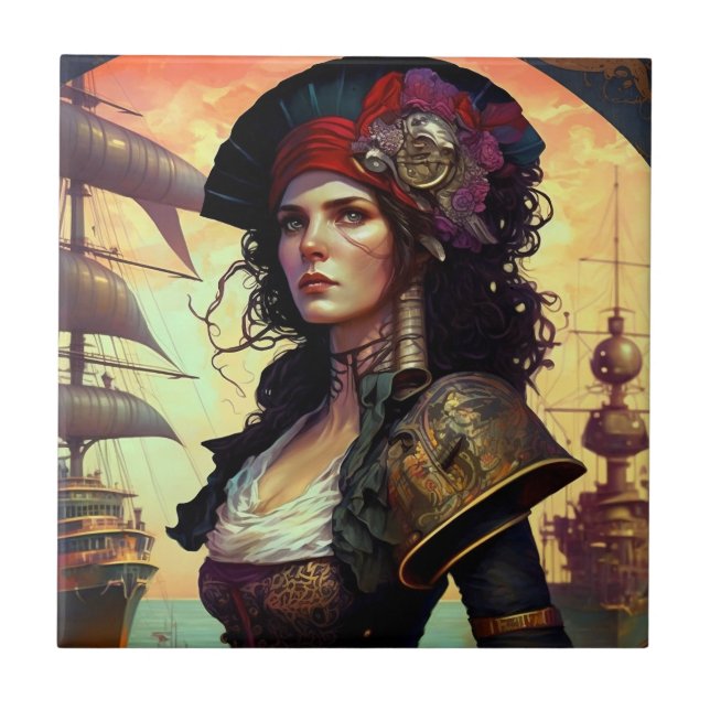 Pirate Woman Fantasy Art (Frente)