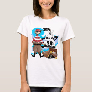 Pirateie o 5os camiseta e presentes do aniversário