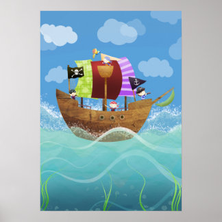 Pirates ahoy poster impressão