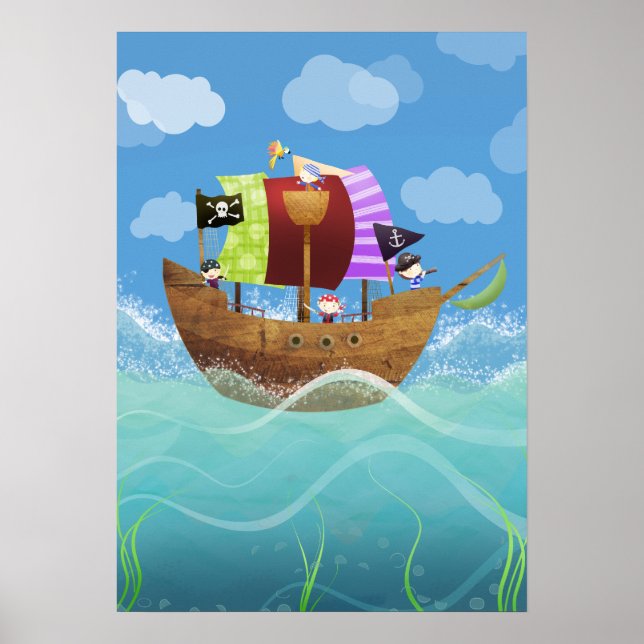 Pirates ahoy poster impressão (Frente)