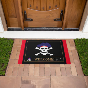 Pirates Flag & Capitão Jack, tapetes de casa /Wel