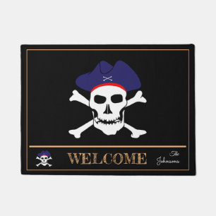 Pirates Flag & Capitão Jack, tapetes de casa /Wel