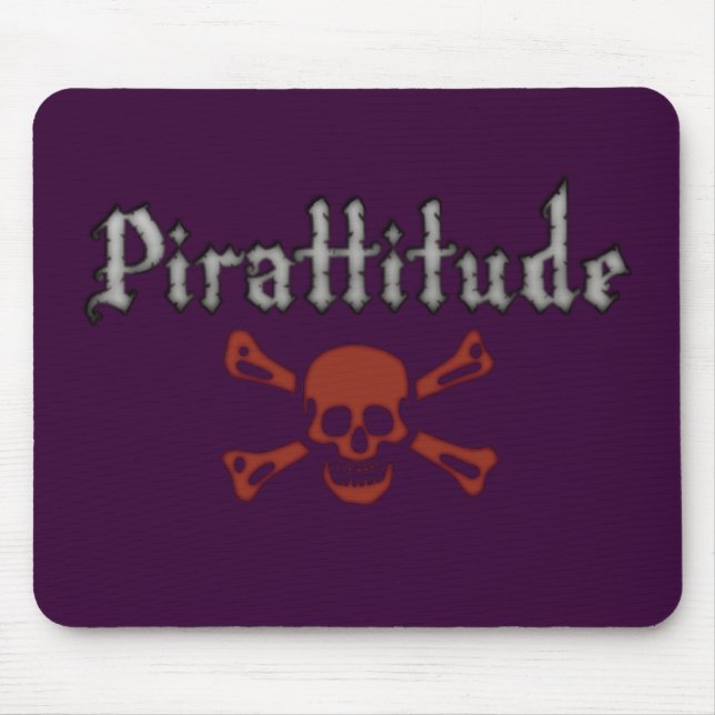 Piratitude Púrpura Mousepad (Frente)