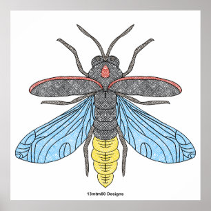 Pirilampo (branco) - Impressão de Poster