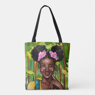 Pisc o bolsa da menina do Afro