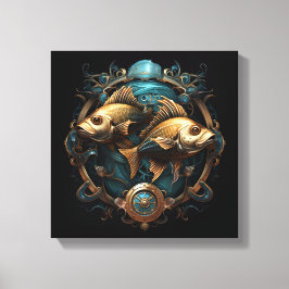 Pisces Zodiac Art Canvas