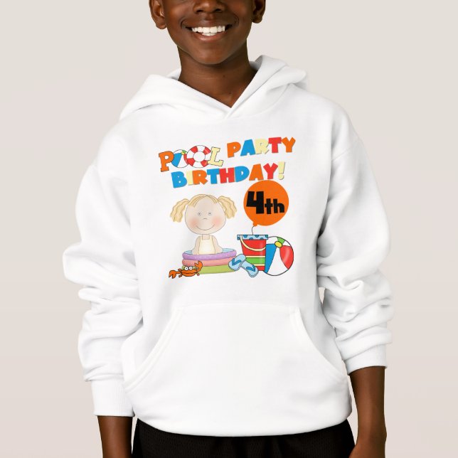 Piscina 4º aniversário Camisetas e presentes (Frente)