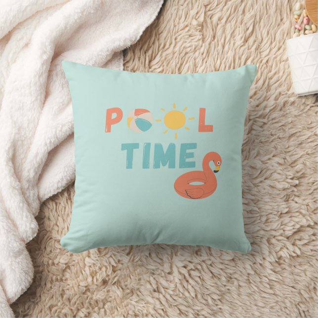 piscina. Almofadas Throw (Cobertor)