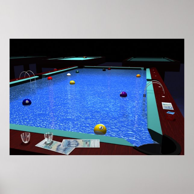 "Piscina" - Belos Billiards Poster (Frente)