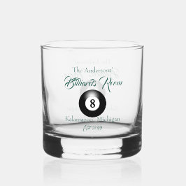 Piscina Billiards Room 8 Ball Drinkware Rocks