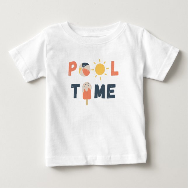 piscina. Camiseta de bebê T-Shirt & Tops (Frente)