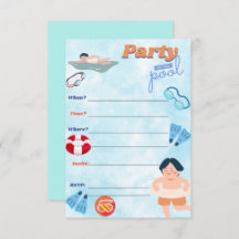 piscina convite de festas