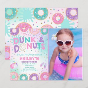 Piscina Convite de festas Dunk E Rosquinha Party