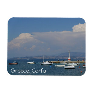 Piscina, Corfu, farol velho, ímã