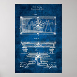 Piscina de patente da Mesa nº 10 Billiard Poster