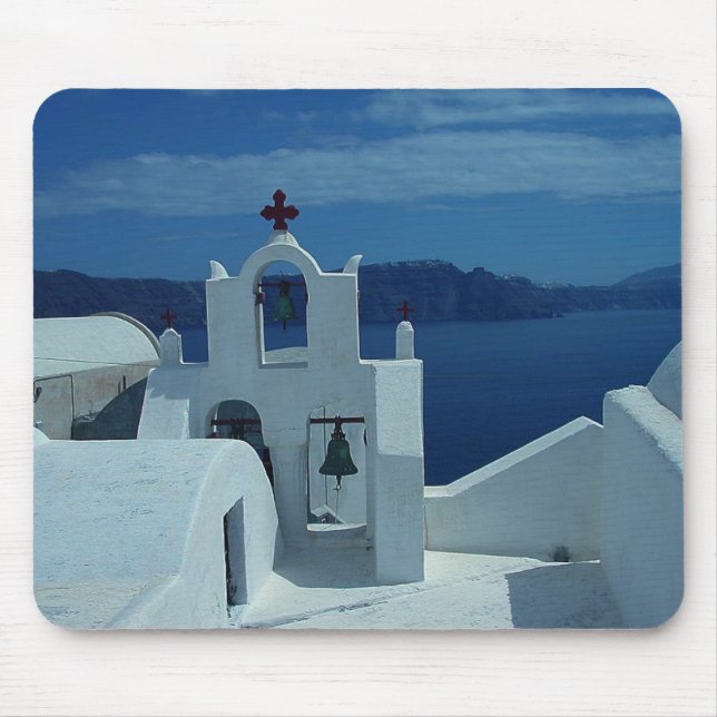 Piscina de Santorini Mousepad (Frente)