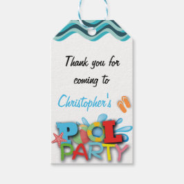 Piscina Obrigado Etiqueta do presente