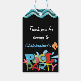 Piscina Obrigado Etiqueta do presente