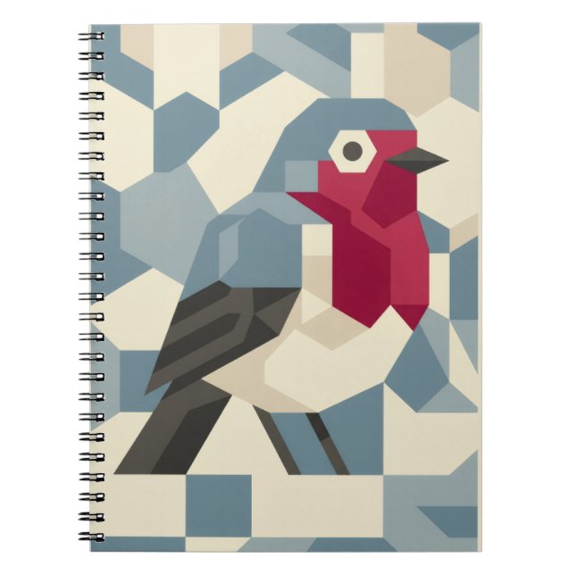 Pisco-rouxo em Caderno de Notas com Espiral em Blo (Frente)