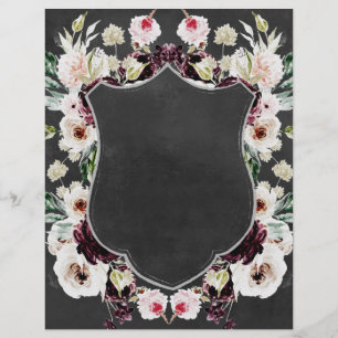 Piso Negro Encruzado Floral 2 Sided Scrapbook