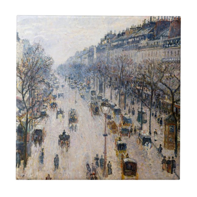 Pissarro - Boulevard Montmartre, Winter Morning (Frente)