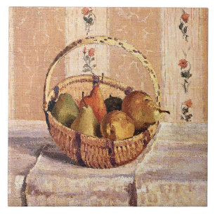 Pissarro - Maçãs e Peras numa Cesta redonda,