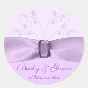 Pista redonda da lavanda da etiqueta