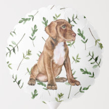 Pit Bull Brown Greenery Boho Chá de fraldas