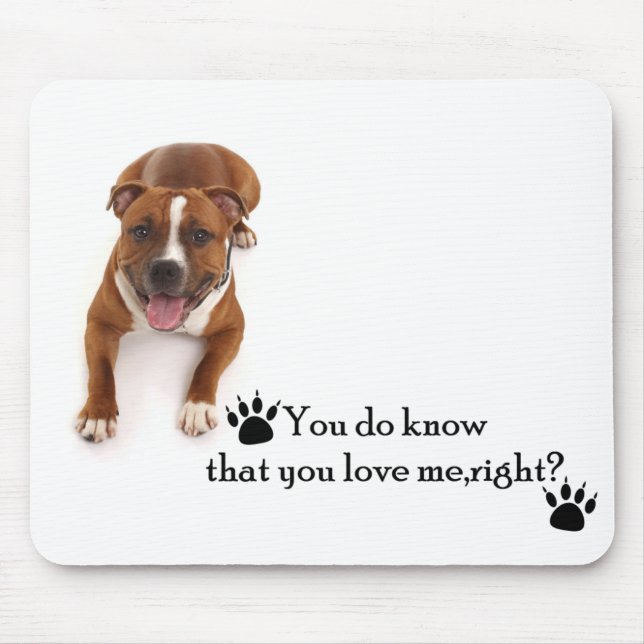 Pit Bull Love Mousepad (Frente)