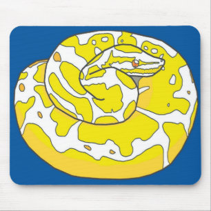 Pitão Mousepad 2 da bola do albino (azul)