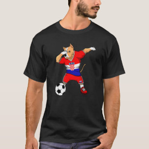 Pitbull Dabbing Croácia Fãs de Futebol Camisa Croá