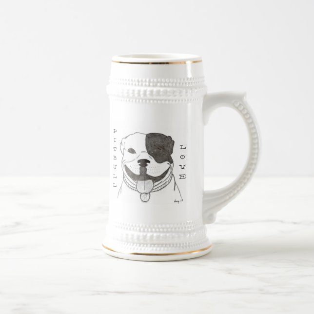 Pitbull Love Caneca de cerveja (Direita)