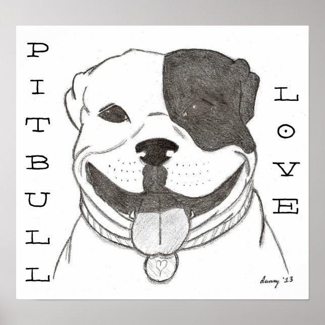 Pitbull Love Poster (Frente)