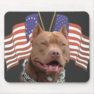 Pitbull Mousepad Patriótico